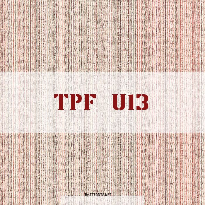 TPF U13 example